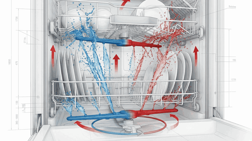 Вода должна свободно достигать поверхности каждого предмета